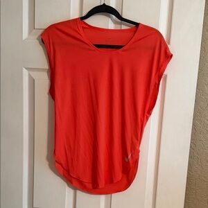 Nike Women's Bright Orange/Coral Short Sleeve Top